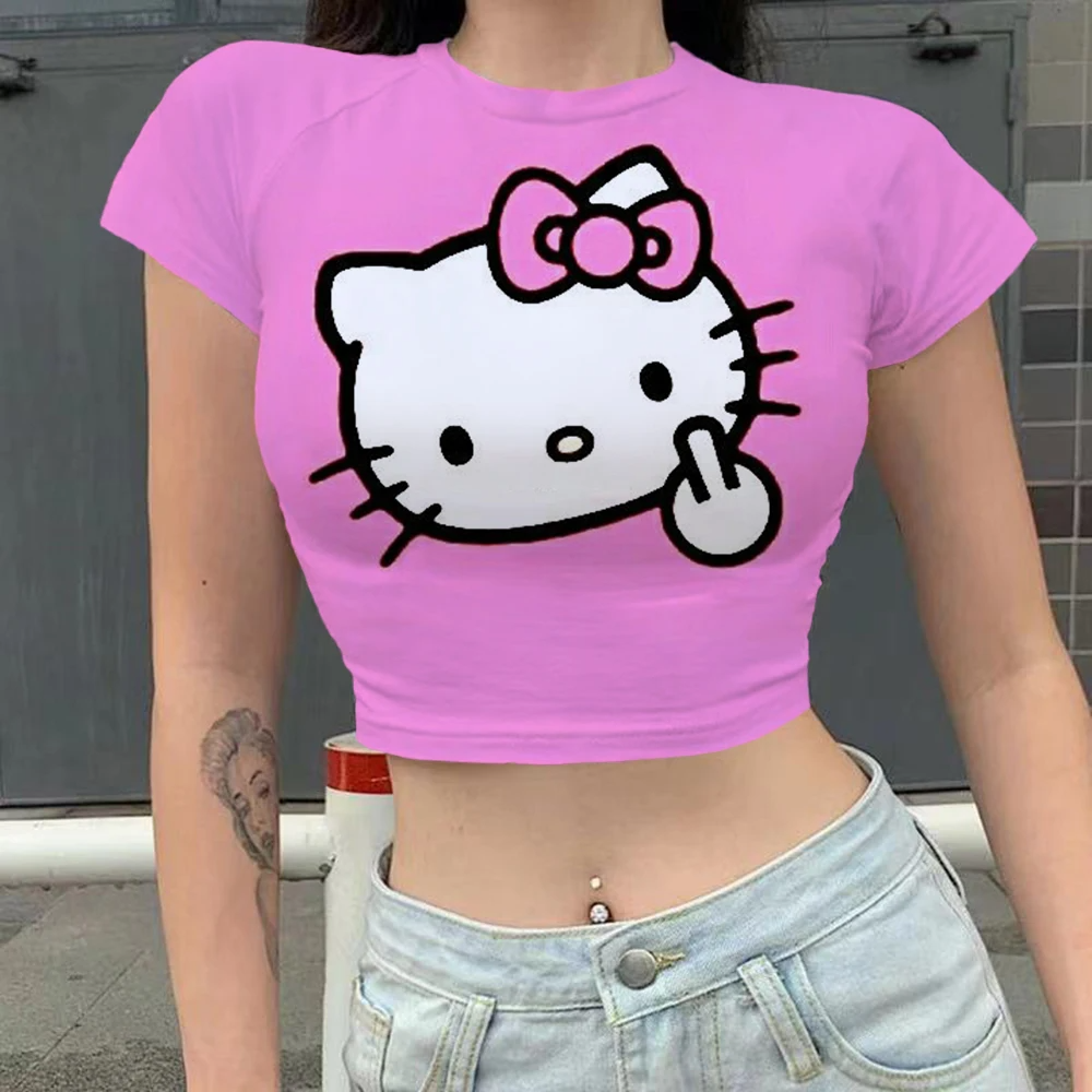 Hello Kitty Crop Top Y2K | Y2K Clothes