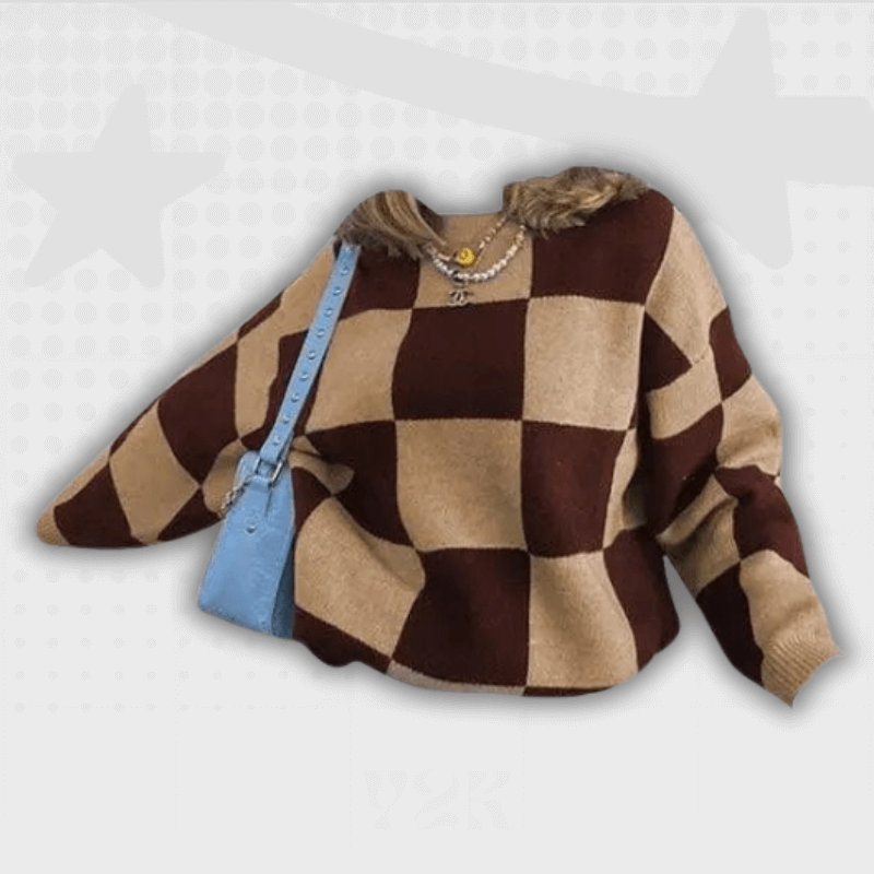 Checkerboard Y2K Sweatshirt