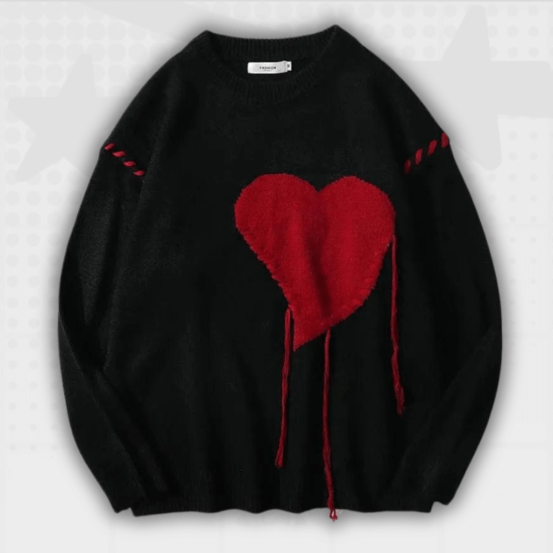 Heart Sweater Y2K