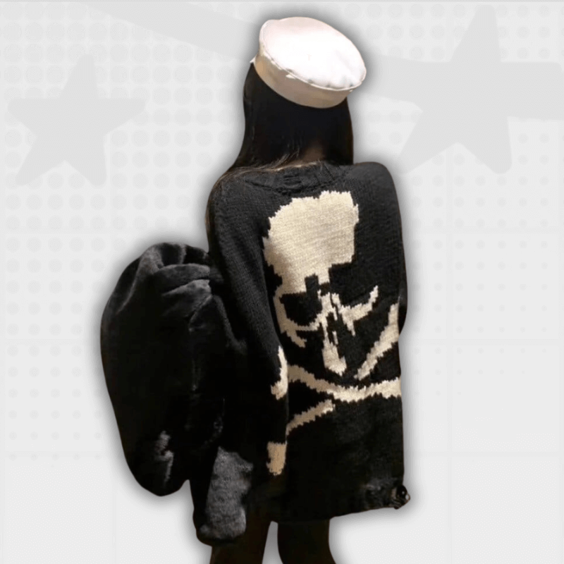 Skull Sweater Y2K