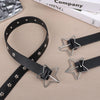 Black Y2K Star Buckle Belt