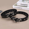 Black Y2K Star Buckle Belt