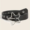 Black Y2K Star Buckle Belt