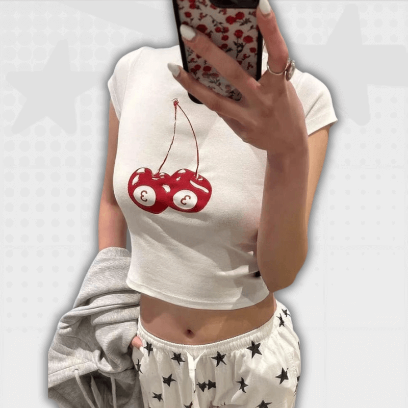 Cherry Y2K Crop Top