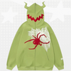 Devil Horn Y2K Full Zip Hoodie