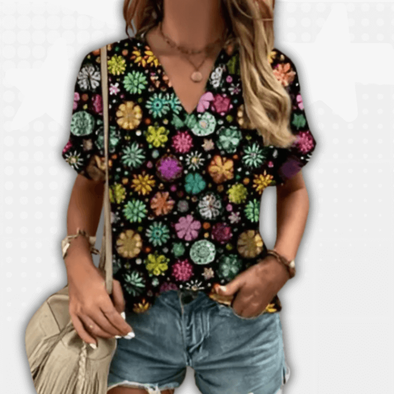 Floral Print Y2K Shirt