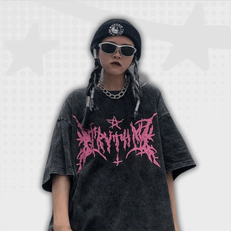 Gothic Y2K Oversized Shirt