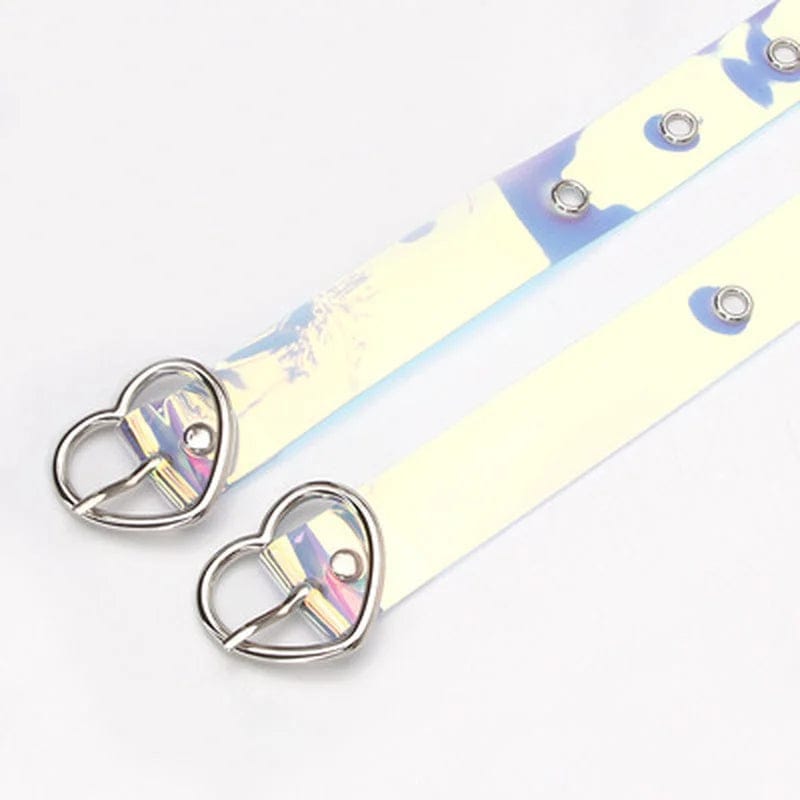 Heart Buckle Y2K Transparent Belt