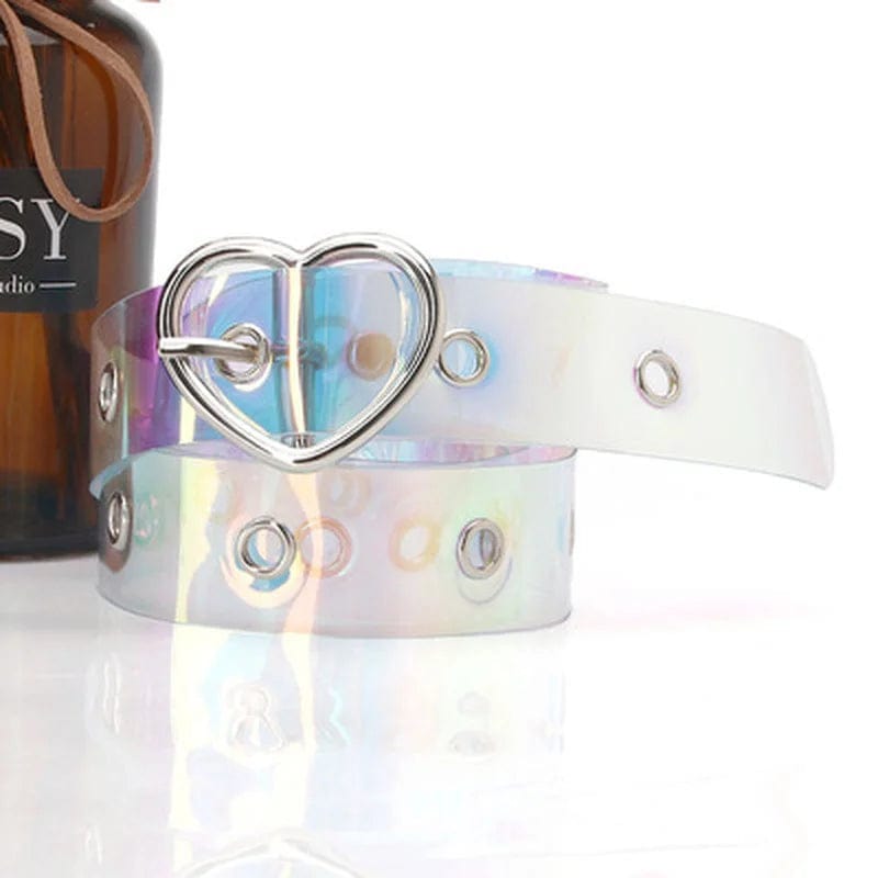 Heart Buckle Y2K Transparent Belt