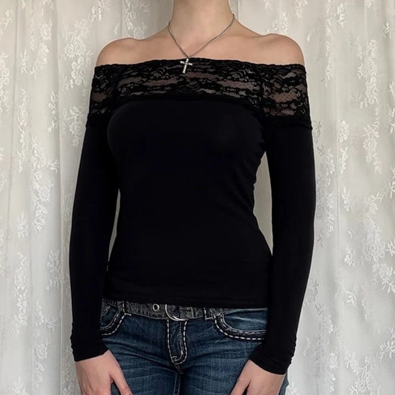 Lace Off the Shoulder Top