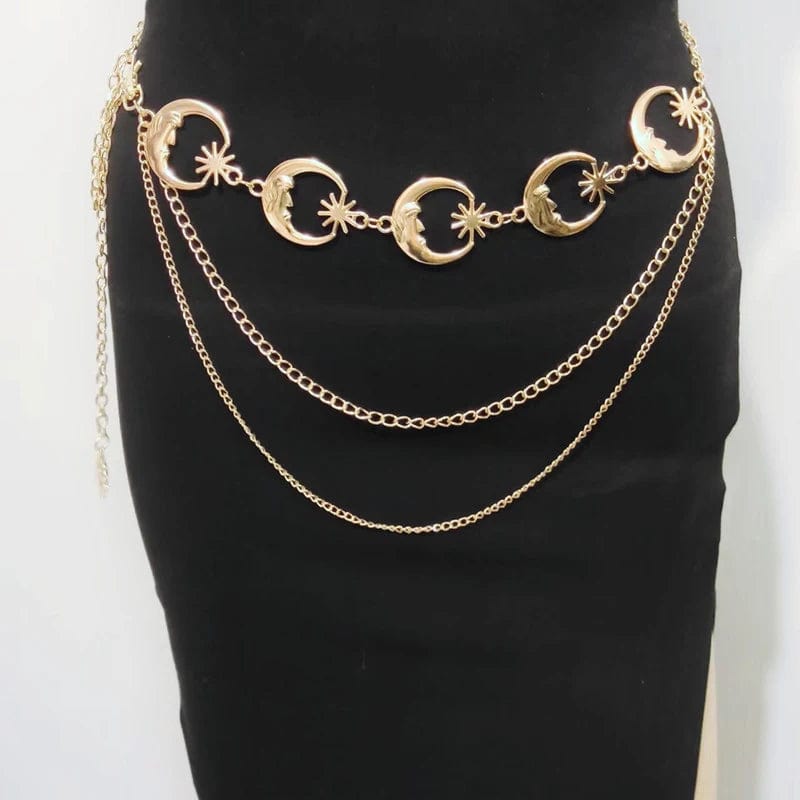 Moon & Star Y2K Waist Chain