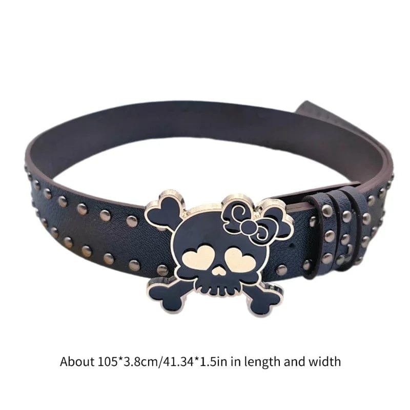 Skull Buckle Y2K Belt