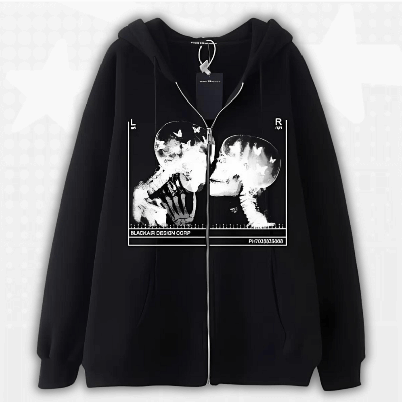 Women's Zip Up Hoodie Y2K