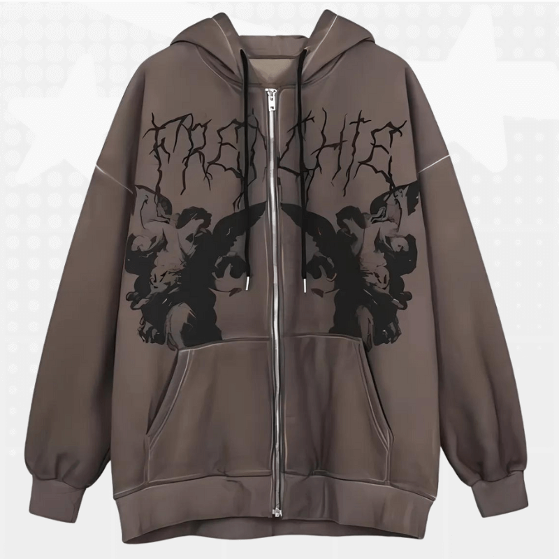 Punk Zip Up Hoodie