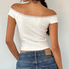 Y2K White Crop Top