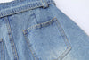 Belted Y2K Denim Skirt