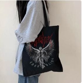 Black Y2K Tote Bag