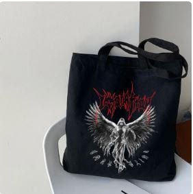 Black Y2K Tote Bag