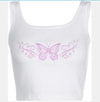 Butterfly Y2K Cropped Tank Top