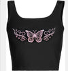 Butterfly Y2K Cropped Tank Top