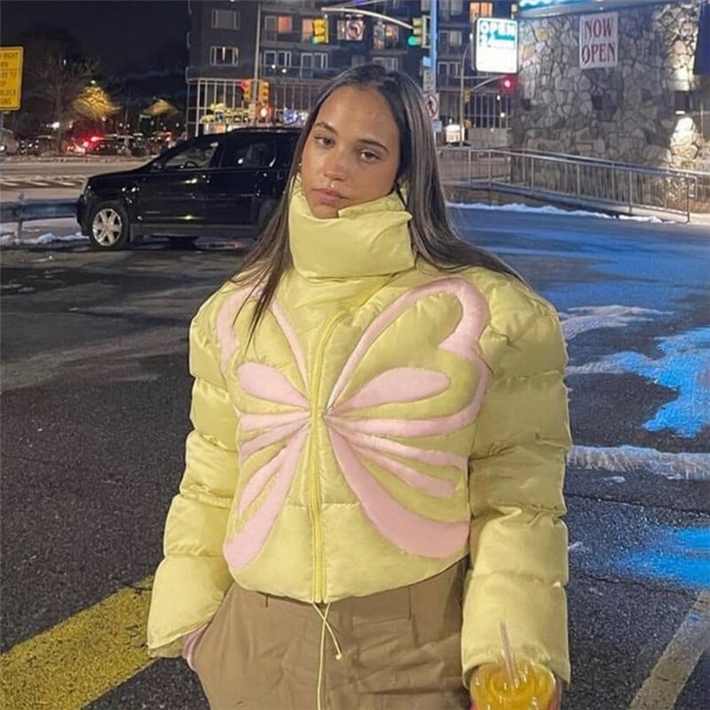 Butterfly Y2K Puffer Jacket