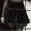 Cross Black Mini Skirt Y2K