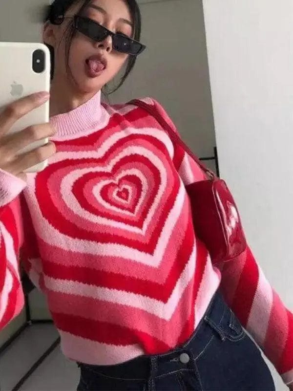 Y2K Heart Sweater