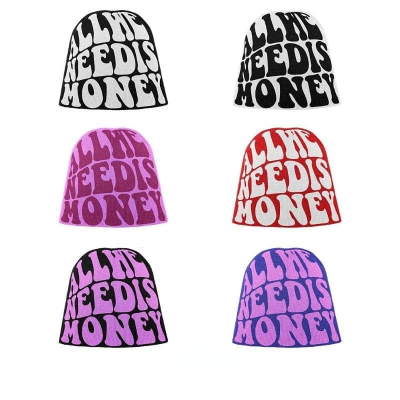 Letter Printed Y2K Beanie