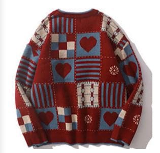 Oversized Heart Sweater Y2K