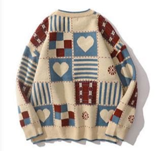 Oversized Heart Sweater Y2K