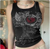 Rhinestone Tank Top Y2K