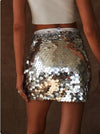 Sequin Y2K Mini Skirt