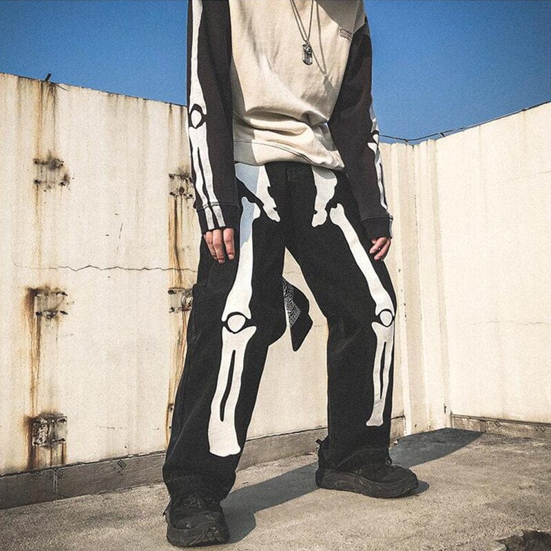 Skeleton Pants Y2K