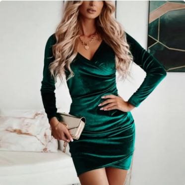 Velvet Y2K Mini Dress