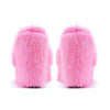 Wedge-heeled Y2K Fur Sandals