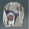 Cartoon Shark Y2K Sweater
