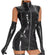 Faux Leather Y2K Mini Dresses