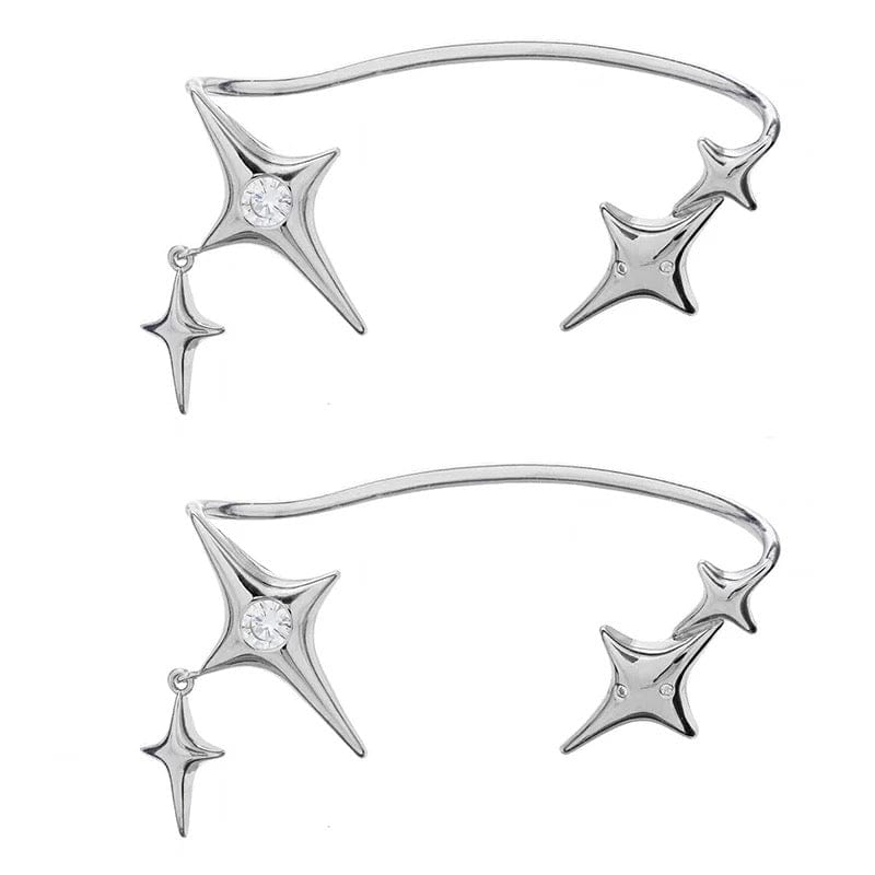 Y2K Star Clip Earrings